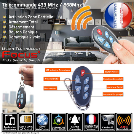 Système D’alarme Incendie 4G Sans Fil Préconfiguré – Pack Maison Intelligente HA-VGT, 32 Zones