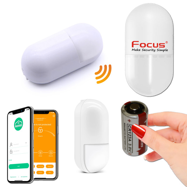 Capteur de mouvement MC565RF installé dans un local technique sécurisé