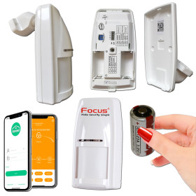 Capteur 433 MHz compatible Tike Sécurité pour détection précise en intérieur.