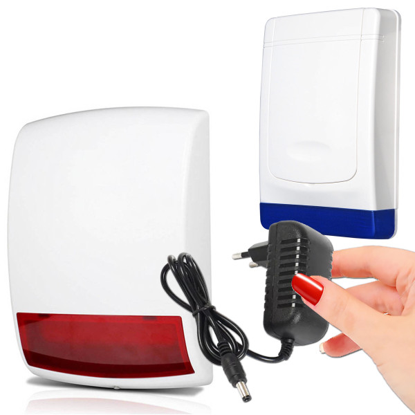 Adaptateur 6V pour alarmes Meian assurant une alimentation stable et sécurisée.