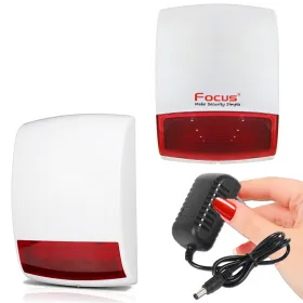 Sirène d'Extérieure MD-327R sur alimentation secteur - Sécurité Maison et Professionnelle | Modulation ASK 868 MHz