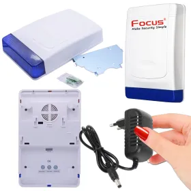 Sirène d'Extérieur MD-325R sur alimentation secteur avec flash - Alarme Système de Sécurité