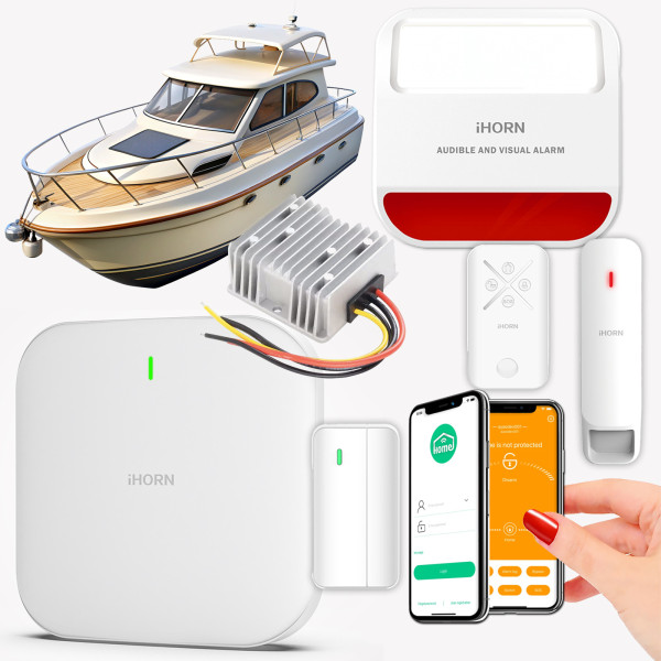 Alarme Bateau 4G sans fil avec carte SIM assurant une surveillance marine continue