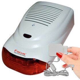 Sirène d’alarme extérieure filaire 120 dB avec flash LED puissant